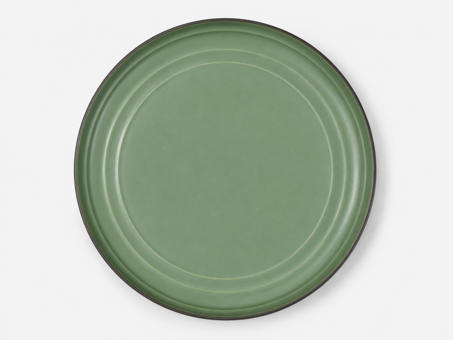 Juego de 4 platos cerámica 24 cm verde mate - Image 4