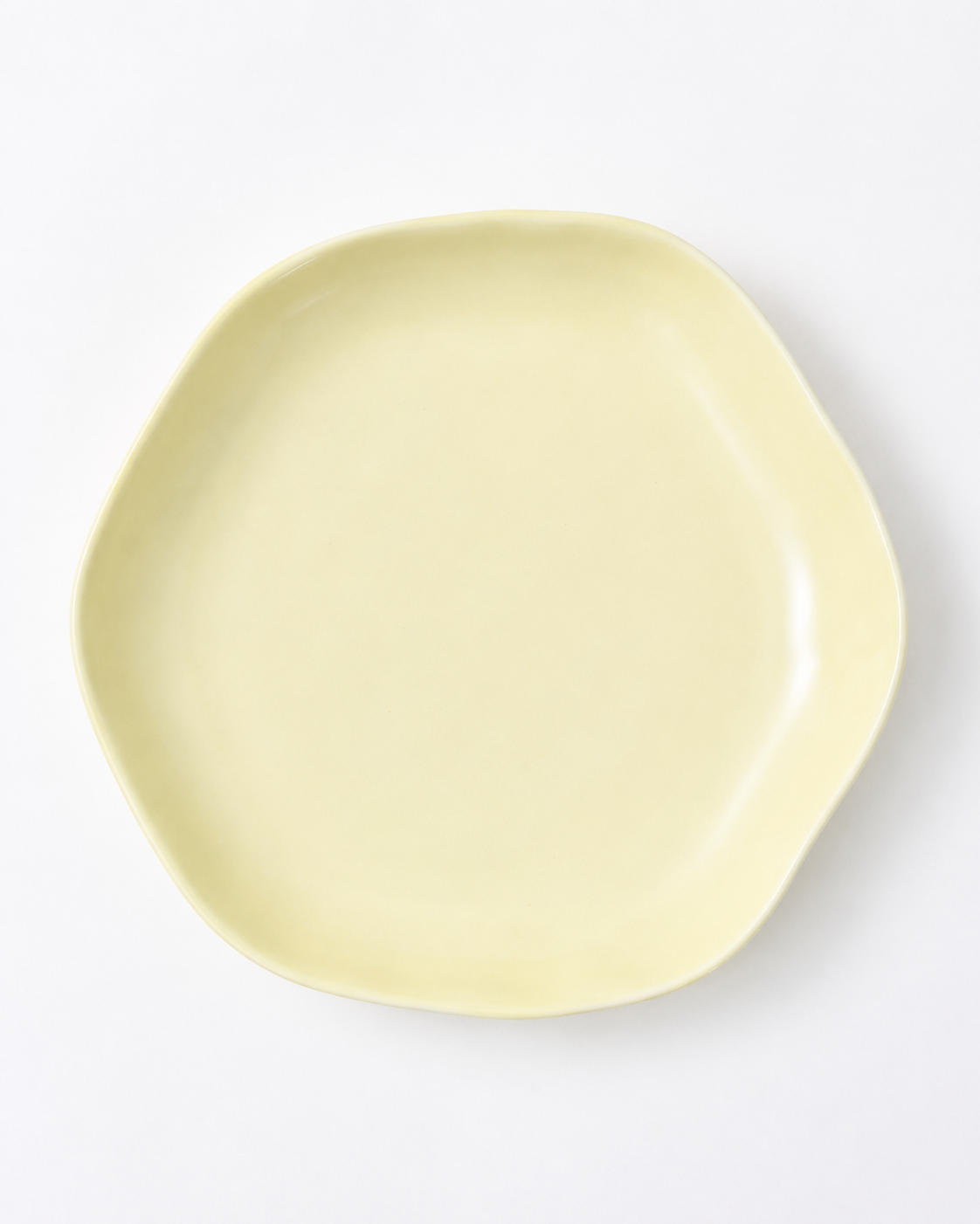 Juego de 4 platos cerámica forma lechuga amarillo mantequilla - Image 3