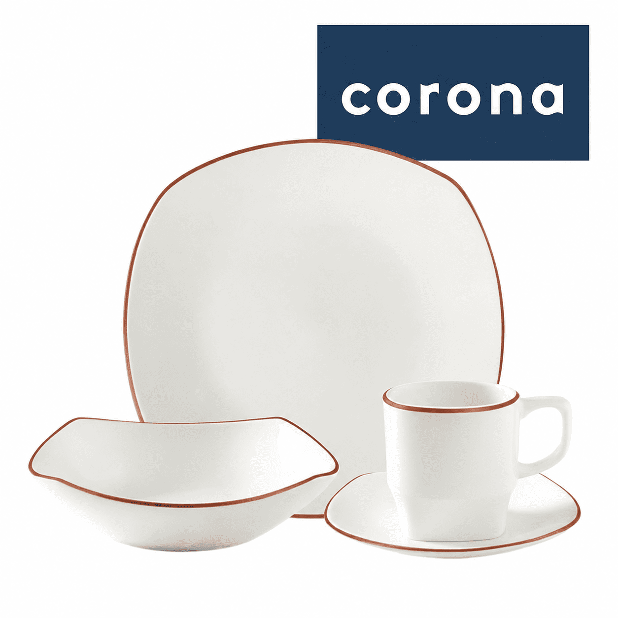 Juego de vajilla 16 piezas Zurich Corona